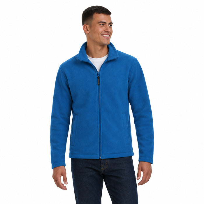 Workwear Fleece - model wearing a Oxford blue Regatta fleece