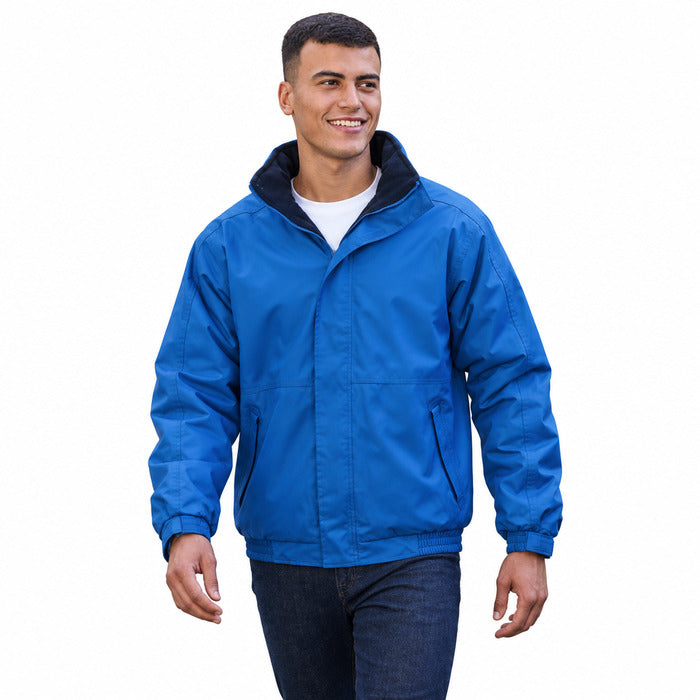 Workwear Bomber Jackets - model wearing a Oxford blue Dover bomber
