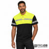 Progression 7003 Pique Polo - model wearing the black and yellow ProJob pique polo
