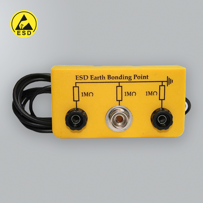 Earth Bonding Point 1 X 10mm Stud 2 X Banana sockets ESD