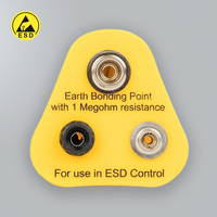 Enchufe de conexión a tierra 1 x perno de 10 mm, 1 x perno de 7 mm, 1 x conector banana ESD europeo