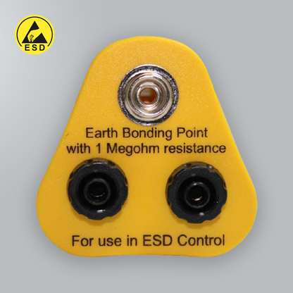 Earth Bonding Plug 1 X 10mm stud 2 X Banana Sockets ESD