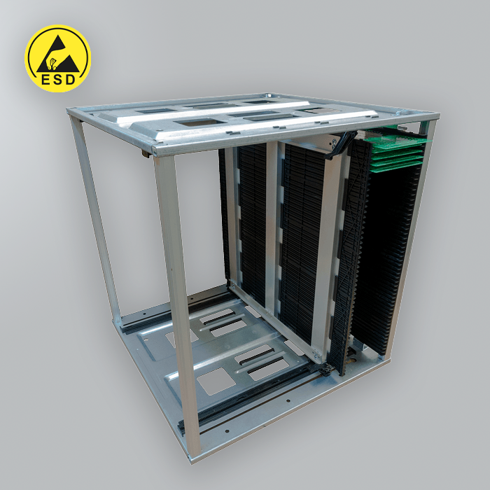 Esb Magazines Racks ESD PCB Magazine Rack 50 Slot 535x530x569mm | Automated Assembly ...