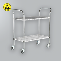 ESD Two Tier Wire Mesh Trolley