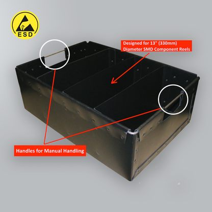 SMD 13" Component Reel Holder ESD - Labeled