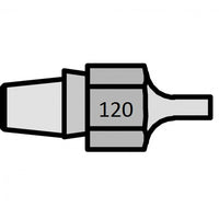 DX 120 - Boquilla sin tubo interior para limpieza de pads SMD - Ø exterior 2,5 mm Ø interior 1,1 mm Longitud boquilla 22 mm
