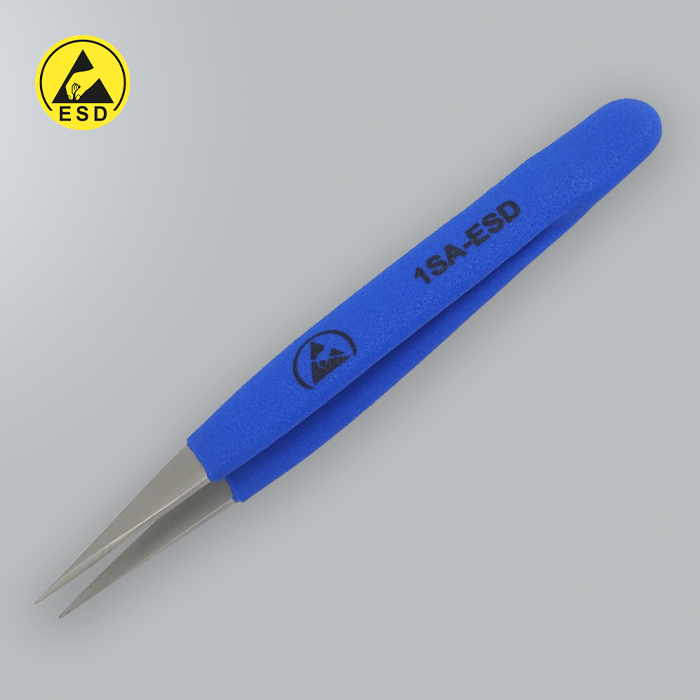 1SA ESD CUSHION GRIP TWEEZERS