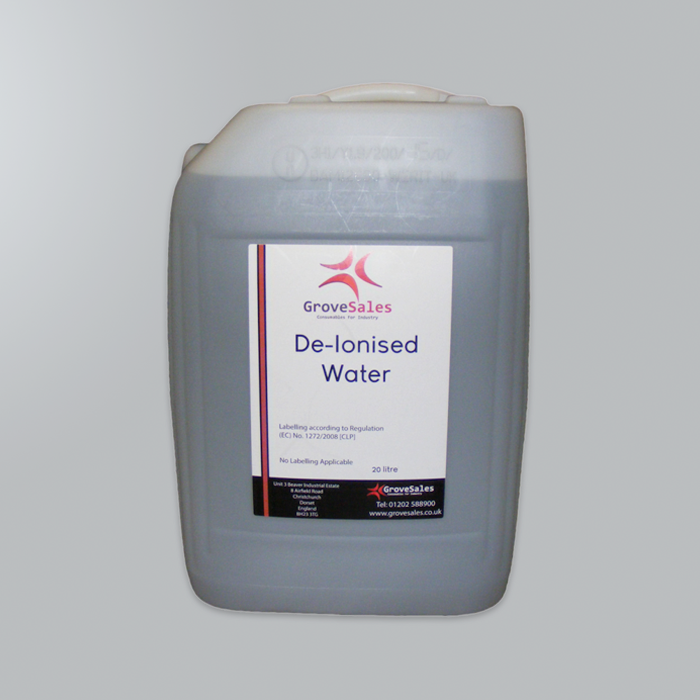 De-Ionised Water 20 Litres - Back