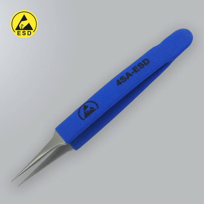 4SA ESD CUSHION GRIP TWEEZERS