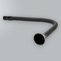 Brazo fijo de 50 mm x 1,4 m de largo montado en la unidad (embudo, ranura, cámara de distribución, boquilla)