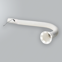 Brazo fijo de 50 mm con embudo - Brazos de luz LED blancos