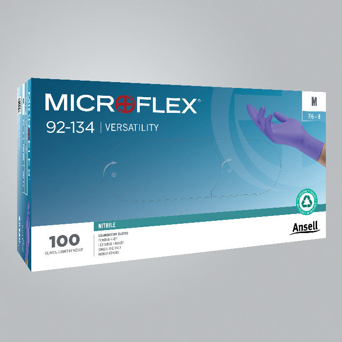 Microflex Lightweight Nitrile Disposable Gloves - Box 100 - M