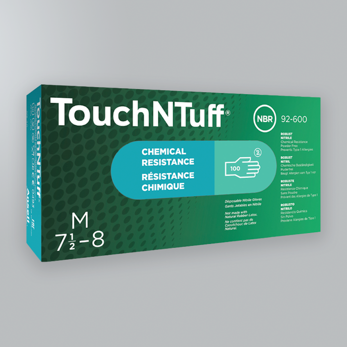 TouchNTuff - Nitrile Disposable Gloves Packaging