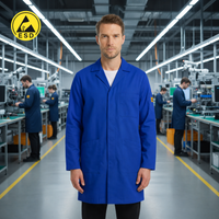 PREMIUM ESD Lab Coat (Royal Blue) - UNISEX