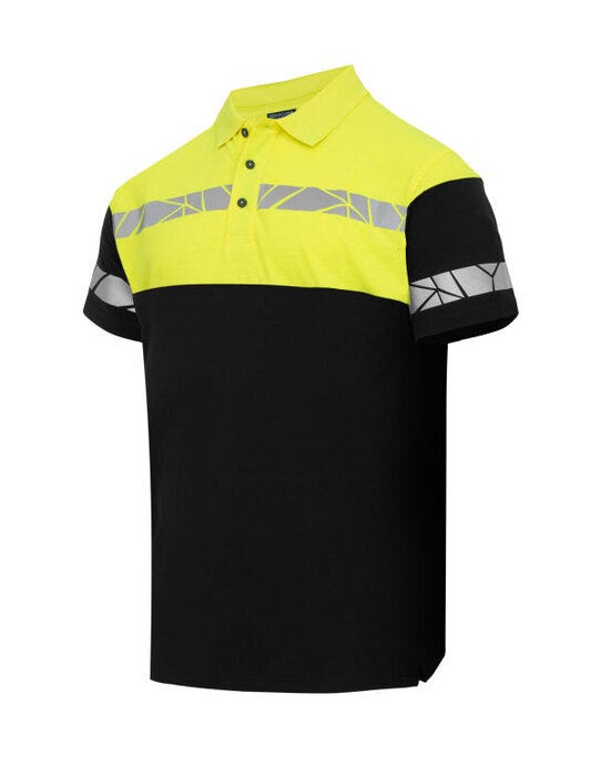 Progression 7003 Pique Polo - Black/Yellow (2)
