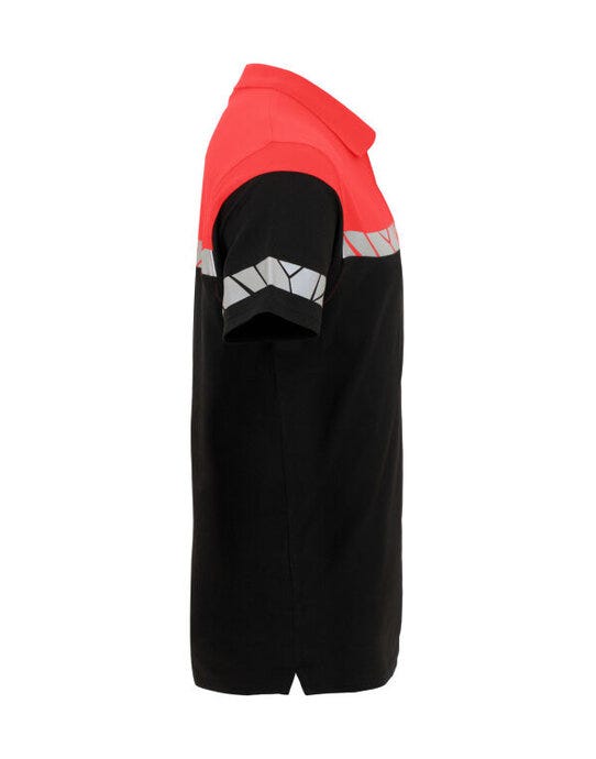 Progression 7003 Pique Polo - Black/Red (4)