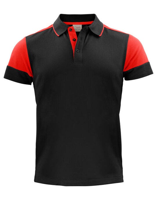 Polo Shirt - Black/Red