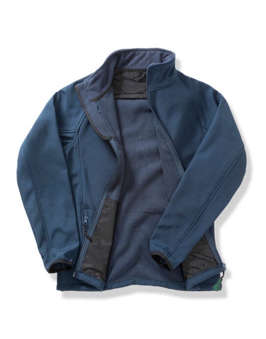 Men's Printable Softshell Jacket with Recycled Inner Fleece - Navy/Navy