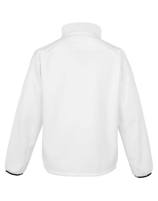 Men's Printable Softshell Jacket with Recycled Inner Fleece - White/Black (2)