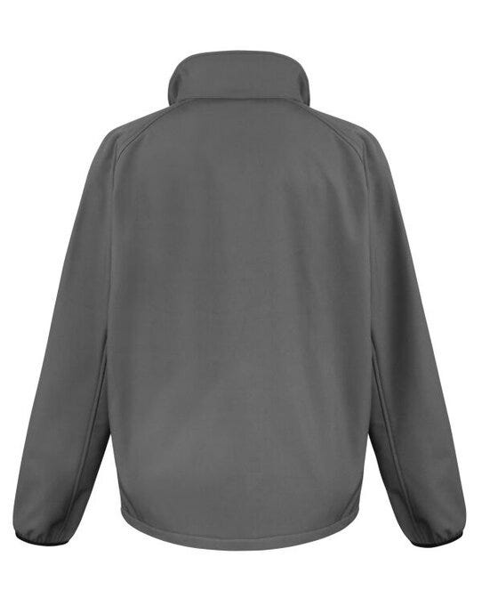 Men's Printable Softshell Jacket with Recycled Inner Fleece - Charcoal/Black (2)