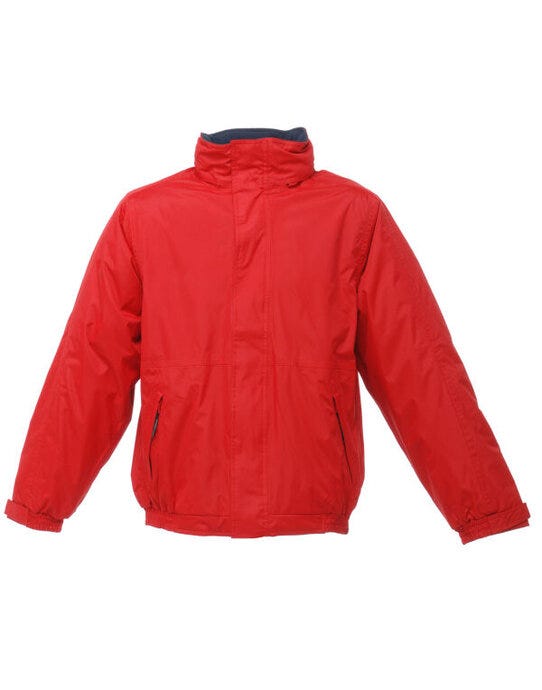 Dover Men's Fleece Lined Bomber Jacket - Classic Red/Navy