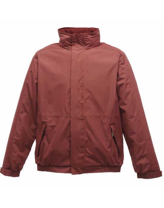Dover Men's Fleece Lined Bomber Jacket - Burgundy