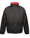 Dover Men's Fleece Lined Bomber Jacket - Black/Classic Red