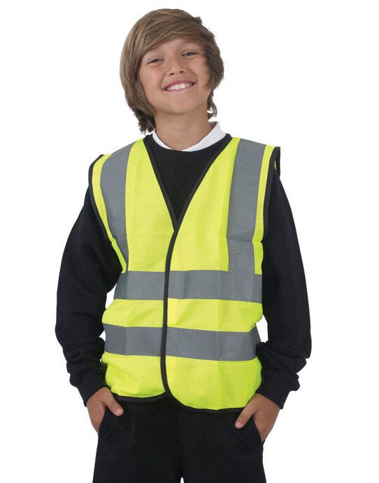 Children's Hi-Vis Waistcoat - Hi-Vis Yellow (2)