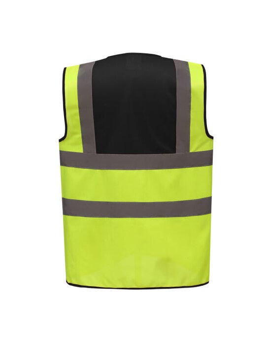 Two Tone Class 1 Waistcoat - Hi Vis Yellow/Black (2)