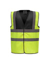 Two Tone Class 1 Waistcoat - Hi Vis Yellow/Black