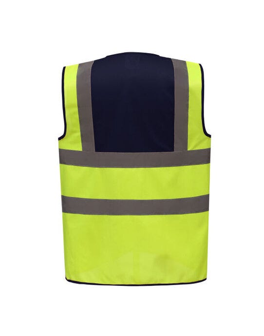 Two Tone Class 1 Waistcoat - Navy/Hi-Vis Yellow (2)