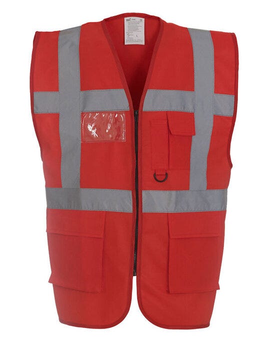 Hi-Vis Executive Waistcoat - Red