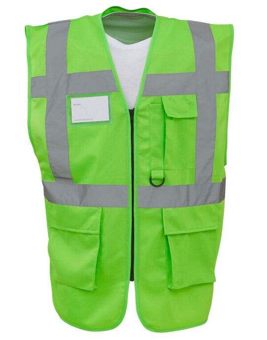 Hi-Vis Executive Waistcoat - Lime