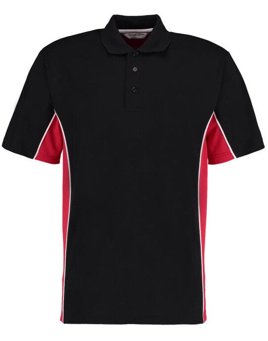 Classic Fit Track Polo - Black/Red/White