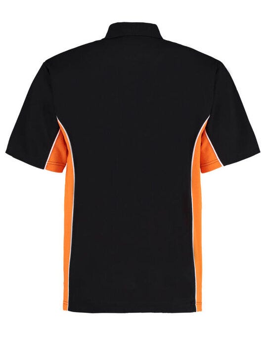 Classic Fit Track Polo - Black/Orange/White (2)