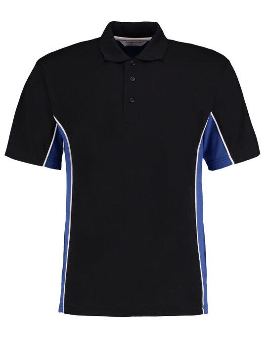 Classic Fit Track Polo - Black/Royal/White