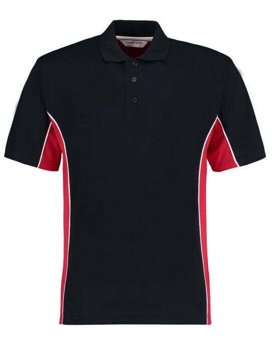 Classic Fit Track Polo - Navy/Red/White