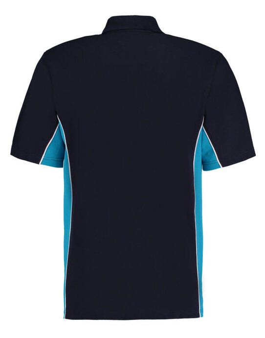 Classic Fit Track Polo - Navy/ Turqoise (2)