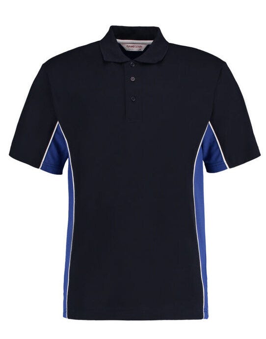 Classic Fit Track Polo - Navy/Royal/White