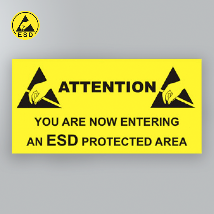 Entering A Protected Area Awareness Sign ESD