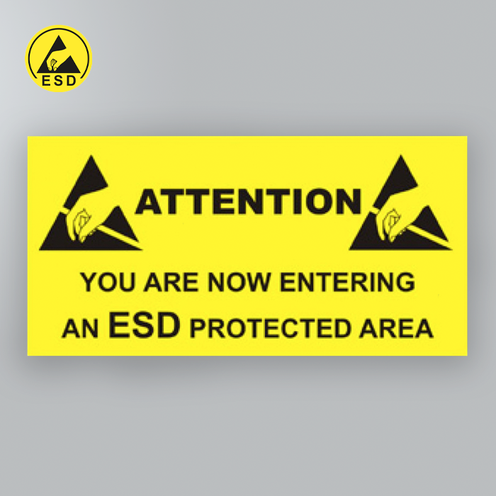 ESD Entering A Protected Area Sign | Rigid Self-Adhesive EPA Sign ...
