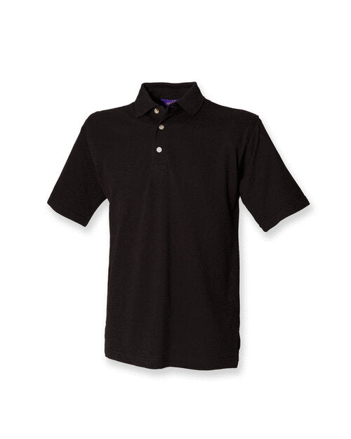Classic Cotton Pique Polo Shirt - Black