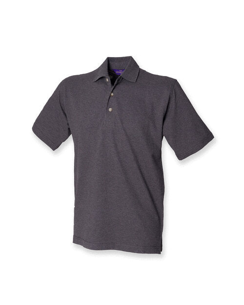 Classic Cotton Pique Polo Shirt - Charcoal