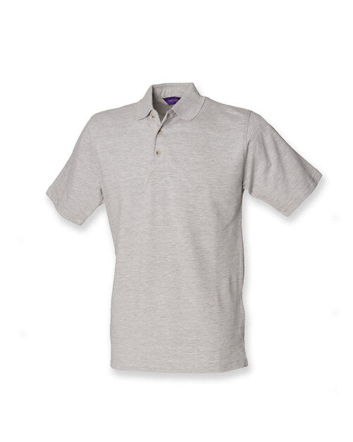 Classic Cotton Pique Polo Shirt - Heather Grey