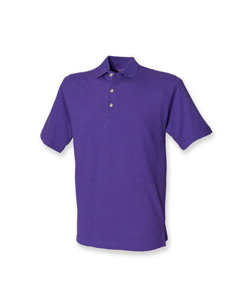 Classic Cotton Pique Polo Shirt - Purple