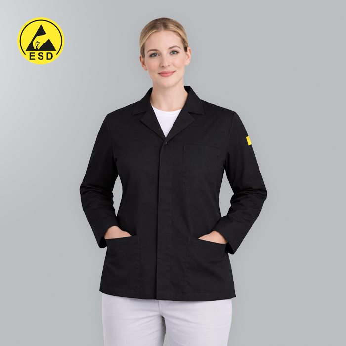 Black Premium ESD Lab Jacket | Unisex Static Dissipative – Grove Sales ...