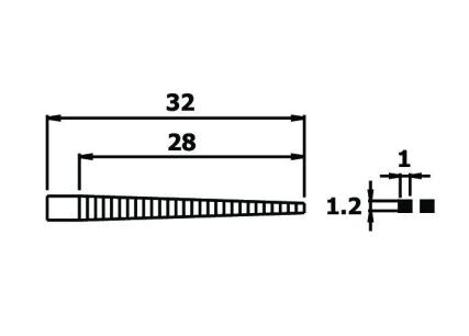 Long Nose Plier - Serrated - details