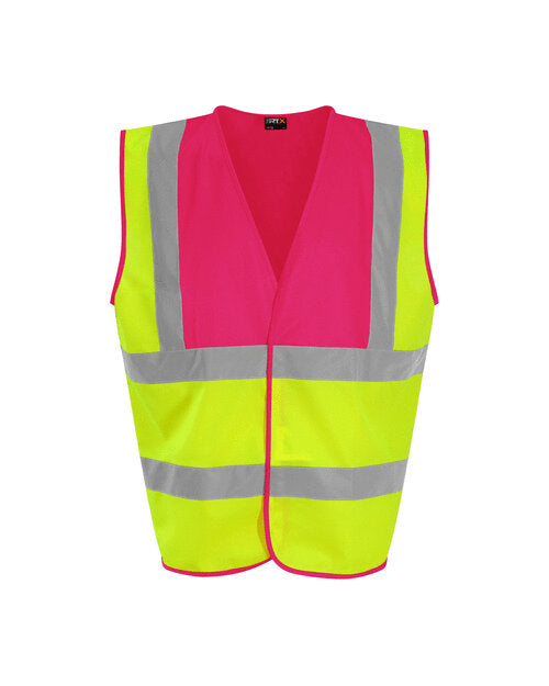 Hi-Vis Waistcoat - High Visibility Yellow/Pink