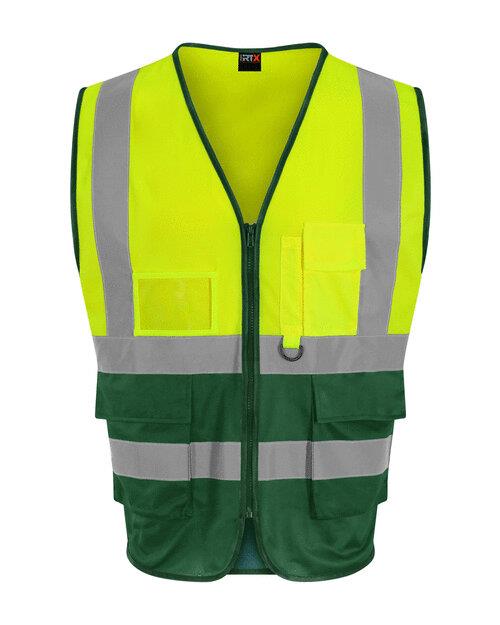 Executive Hi-Vis Waistcoat - Hi Vis Yellow/Paramedic Green