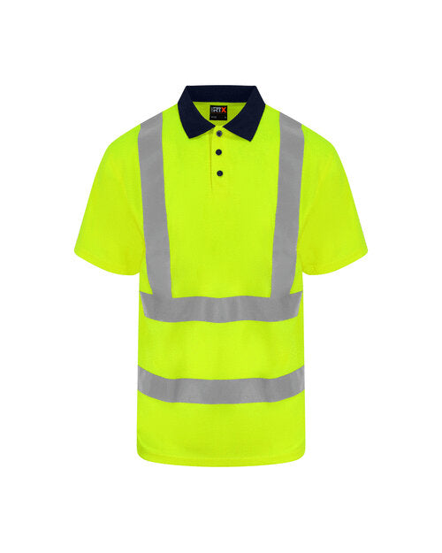 Hi-Vis Polo - Hi Vis Yellow/Navy